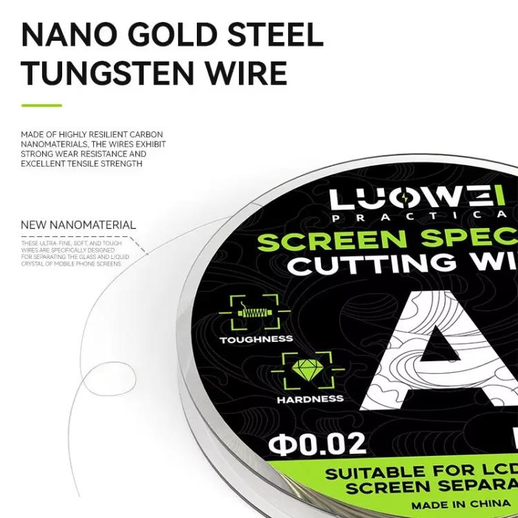 LUOWEI 500M Steel Wire Cell Phone Screen Separation Wire Cutting Wire, Spec: D 0.035mm - free shipping - PMC TechLife - Order now!
