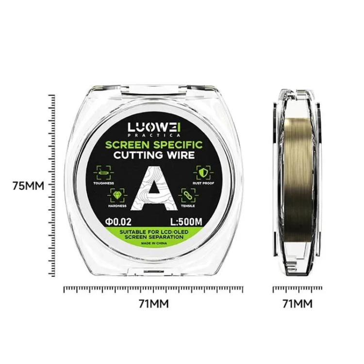 LUOWEI 500M Steel Wire Cell Phone Screen Separation Wire Cutting Wire, Spec: D 0.035mm - free shipping - PMC TechLife - Order now!
