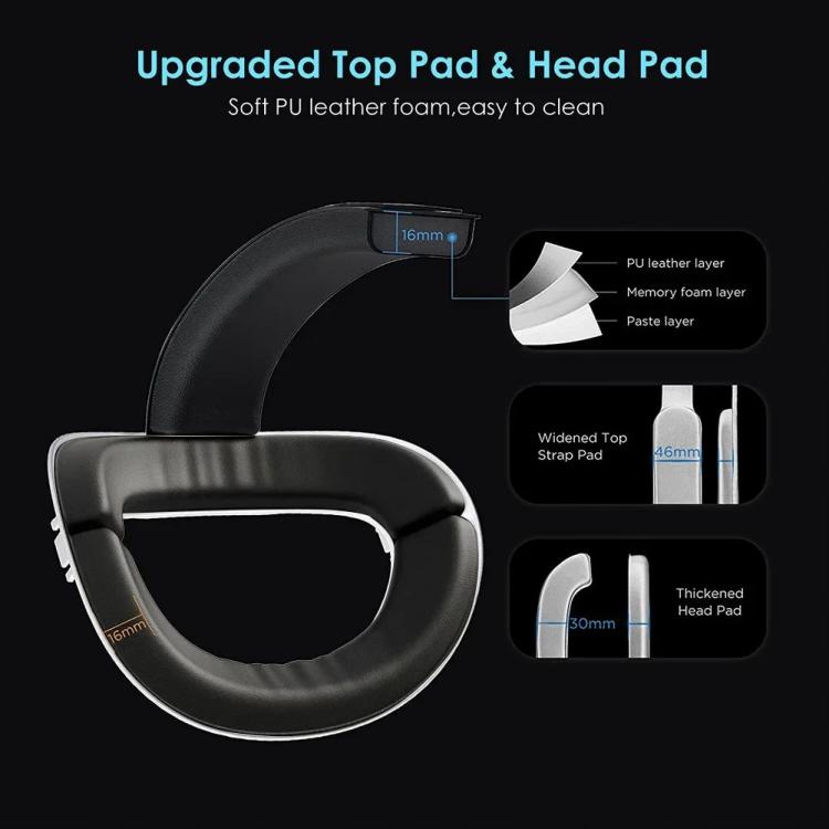 For Meta Quest 2 VR RGB Head Strap Adjustable Headband Built-in 8000 mAh Battery(Gaming White) - VR Accessories by PMc TechLife | Online Shopping South Africa | PMc TechLife | Buy Now Pay Later Mobicred