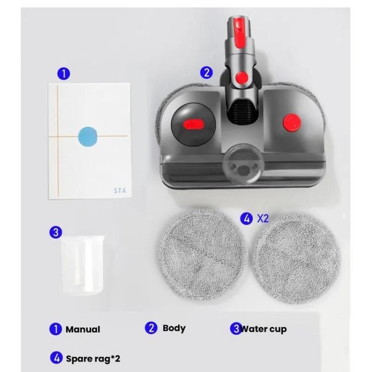 For Dyson V7 / V8 / V10 / V11  4-In-1 Electric Mop Head With UV Sterilizer Light And Water Tank - For Dyson Accessories by PMc TechLife | Online Shopping South Africa | PMc TechLife | Buy Now Pay Later Mobicred
