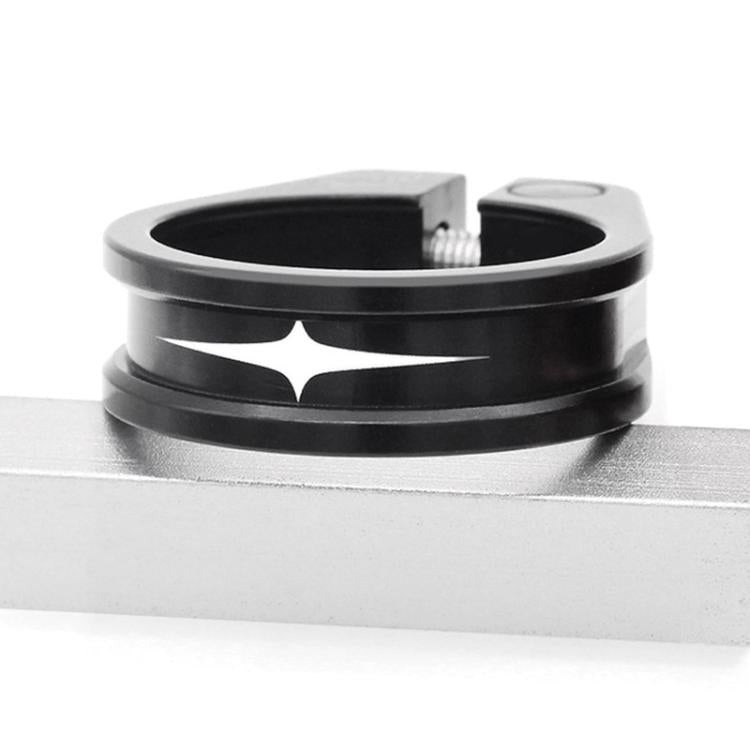 Mountain Road Bicycle Aluminum Locking Seatpost Clamps Seatpost Clamp Ring Fittings(31.8mm Black) - Pipe clamps by PMc TechLife | Online Shopping South Africa | PMc TechLife | Buy Now Pay Later Mobicred