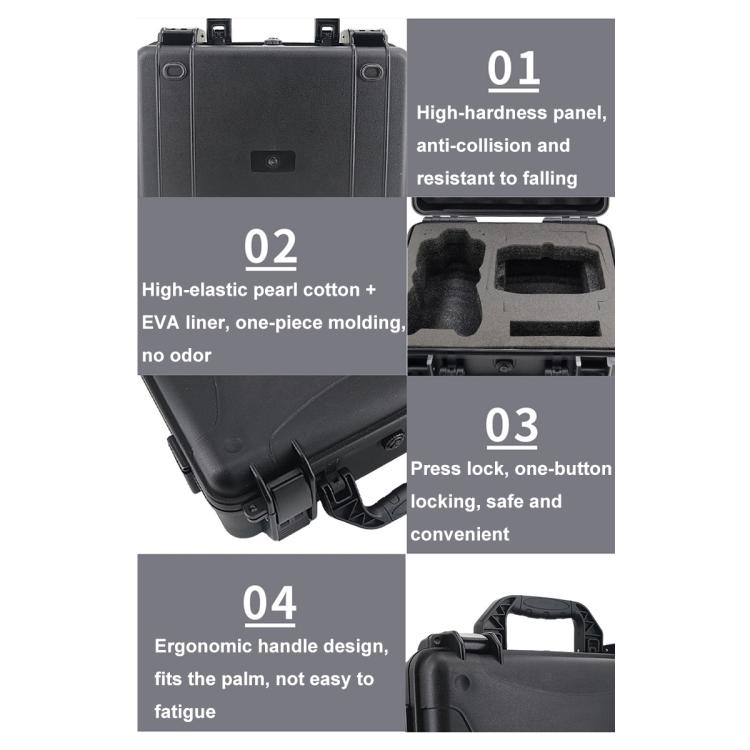 For DJI Air 3 Portable Waterproof and Shockproof Drone Storage Box Safety Explosion-proof Box(Black) - free shipping - PMC TechLife - Order now!