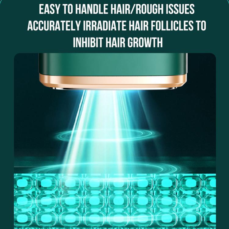 Sapphire Ice Sense Painless Laser Hair Remover Intense Pulse Ice Hair Removal Device, Style: Dark Green FY-509AG(EU Plug) - free shipping - PMC TechLife - Order now!