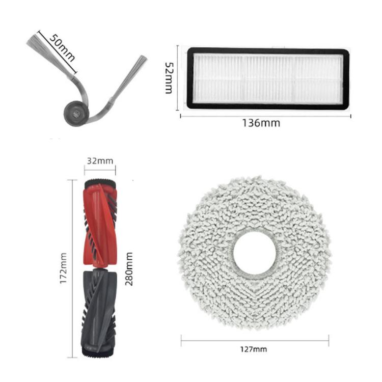 2pcs Side Brush For Roborock P20 Pro Robotic Vacuum Cleaner Accessories - For Roborock Accessories by PMc TechLife | Online Shopping South Africa | PMc TechLife | Buy Now Pay Later Mobicred