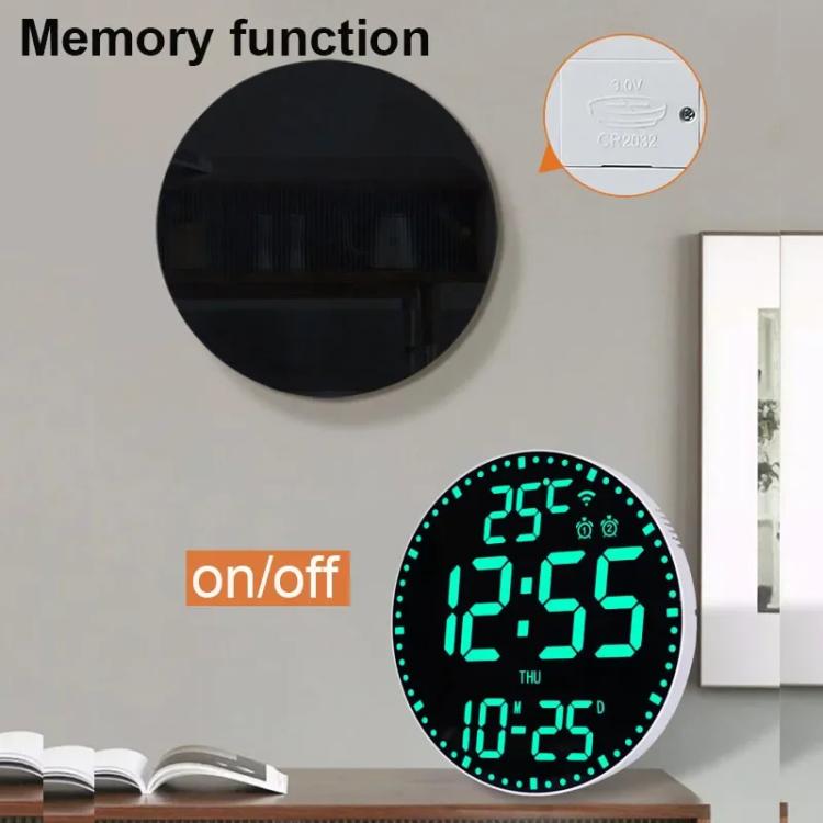 Wifi App Control LED Digital Wall Clock With RGB Light Multi-Functional Alarm Clock(Black Shell Colth Surface) - Wall Clock by PMc TechLife | Online Shopping South Africa | PMc TechLife | Buy Now Pay Later Mobicred