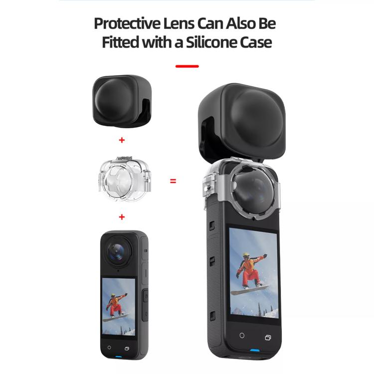 For Insta360 X4 HEPAIL AC37 Lens Anti-fog Snap-on Protective Mirror Front and Rear Lens Protectors - free shipping - PMC TechLife - Order now!