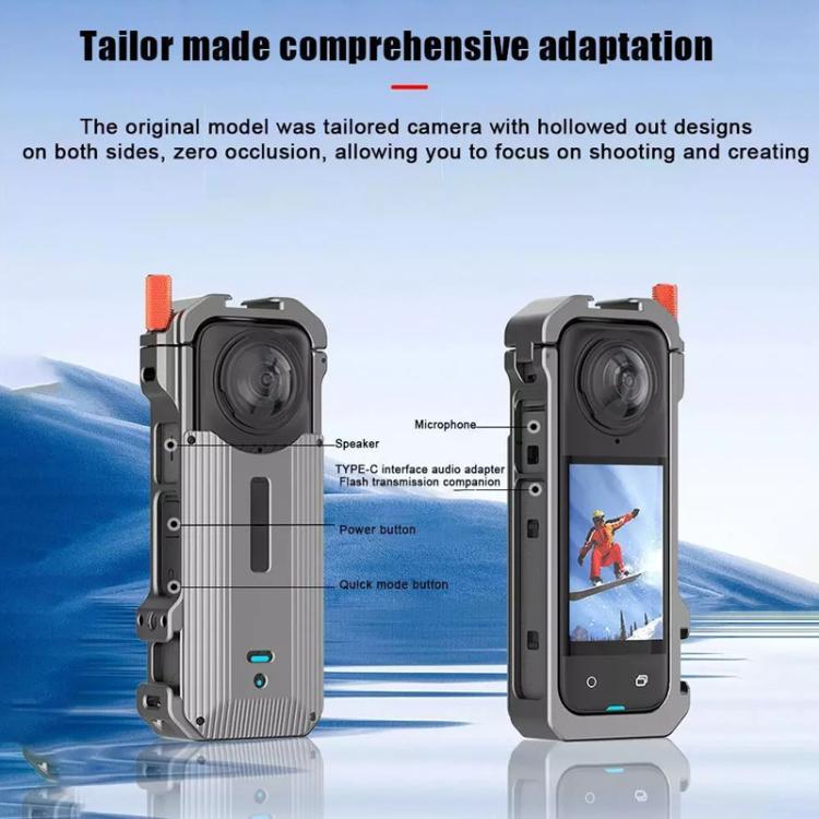 For Insta360 X4 HEPAIL Metal Heat Dissipation Magnetic Rabbit Cage - free shipping - PMC TechLife - Order now!