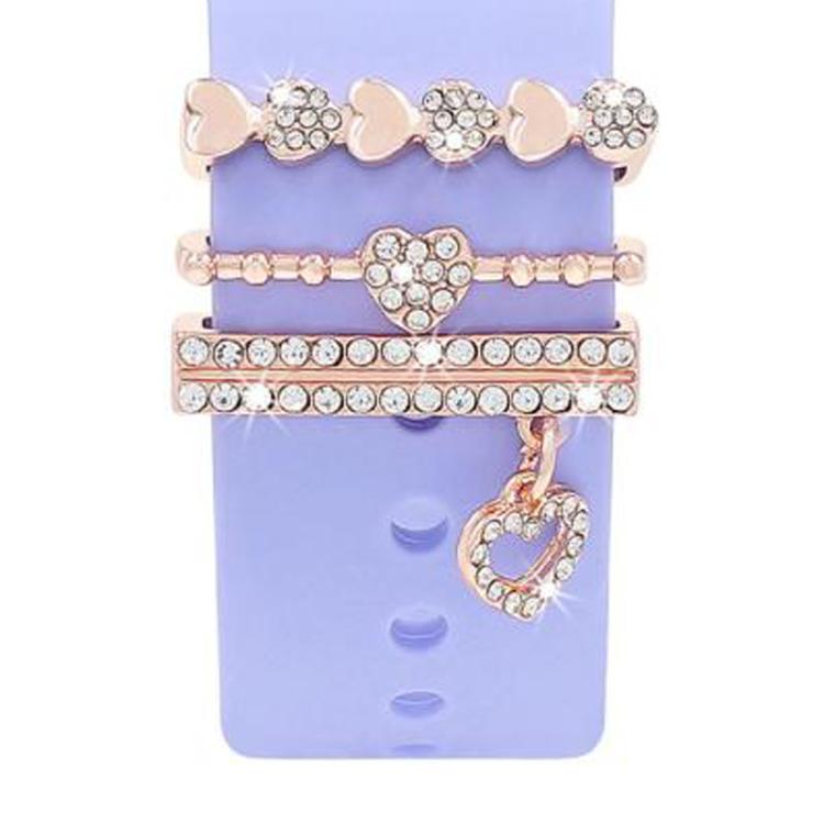 3pcs / Set 22mm Width Smart Watch Silicone Band Decorative Ring Metal Accessories, Style: 4 - Watch Decorations by PMC TechLife | Online Shopping South Africa | PMC TechLife | Buy Now Pay Later Mobicred