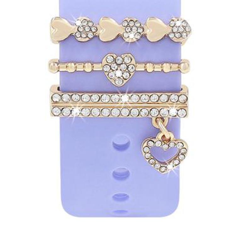 3pcs / Set 22mm Width Smart Watch Silicone Band Decorative Ring Metal Accessories, Style: 5 - Watch Decorations by PMC TechLife | Online Shopping South Africa | PMC TechLife | Buy Now Pay Later Mobicred