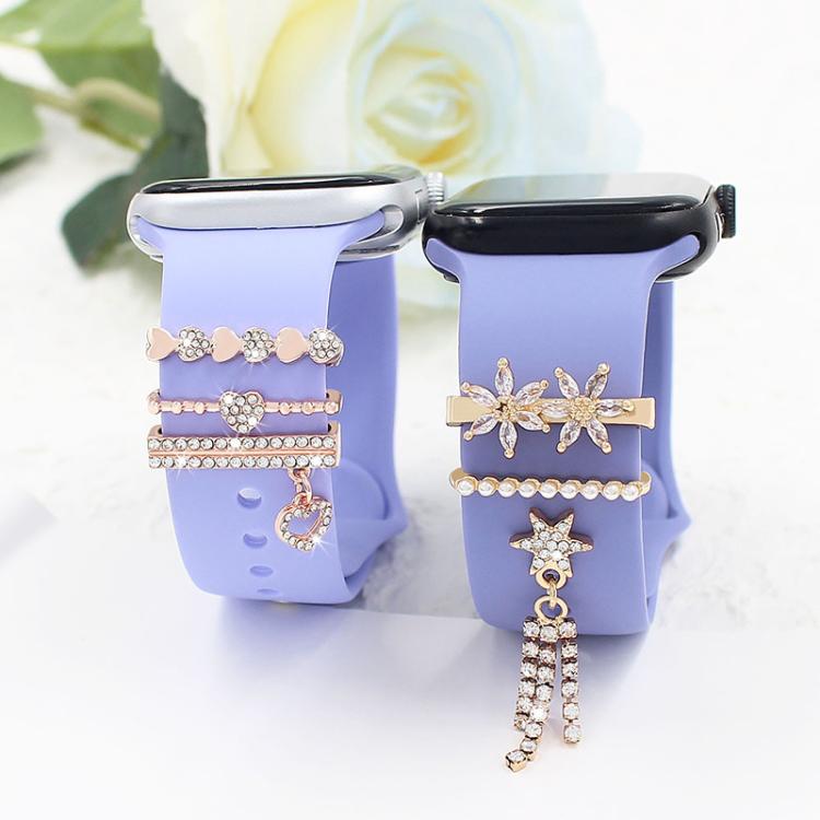 3pcs / Set 22mm Width Smart Watch Silicone Band Decorative Ring Metal Accessories, Style: 4 - Watch Decorations by PMC TechLife | Online Shopping South Africa | PMC TechLife | Buy Now Pay Later Mobicred