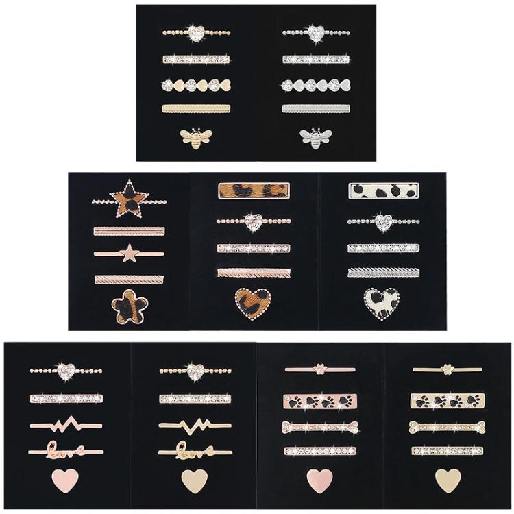 5pcs / Set 20mm Width Smart Watch Silicone Band Decorative Ring Metal Accessories, Style: Gold 9 - Watch Decorations by PMC TechLife | Online Shopping South Africa | PMC TechLife | Buy Now Pay Later Mobicred