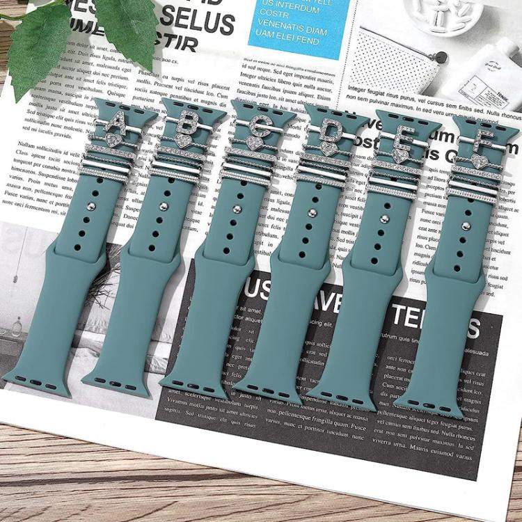 6pcs / Set Smart Watch Silicone Band Decorative Ring Metal Accessories, Size: C(Silver) - Watch Decorations by PMC TechLife | Online Shopping South Africa | PMC TechLife | Buy Now Pay Later Mobicred