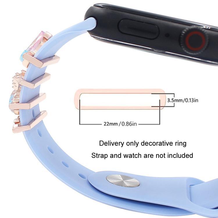 4pcs / Set 22mm Width Smart Watch Band Decorative Ring Metal Accessories, Style: 2 - Watch Decorations by PMC TechLife | Online Shopping South Africa | PMC TechLife | Buy Now Pay Later Mobicred