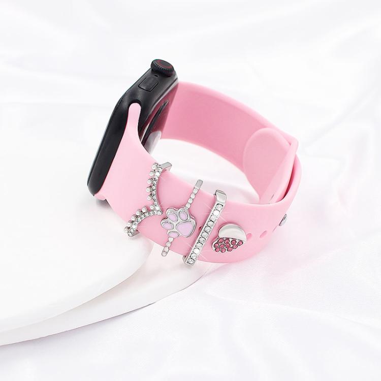 4pcs / Set 22mm Width Smart Watch Band Decorative Ring Metal Accessories, Style: 2 - Watch Decorations by PMC TechLife | Online Shopping South Africa | PMC TechLife | Buy Now Pay Later Mobicred