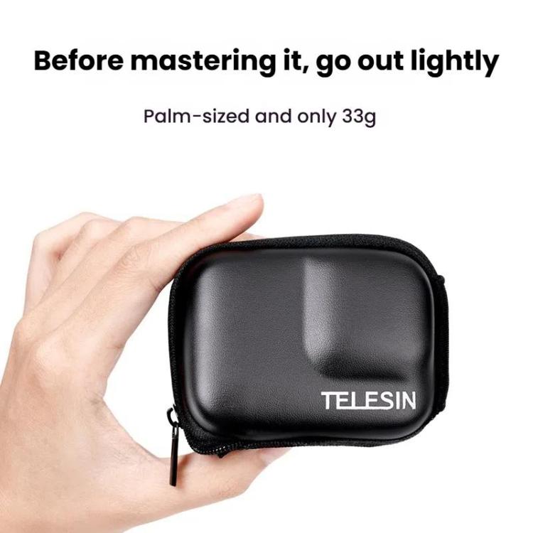 TELESIN Sports Camera Mini EVA Protective Storage Bag For GoPro HERO12 Black /11 Black /10 Black /9 Black(Black) - free shipping - PMC TechLife - Order now!