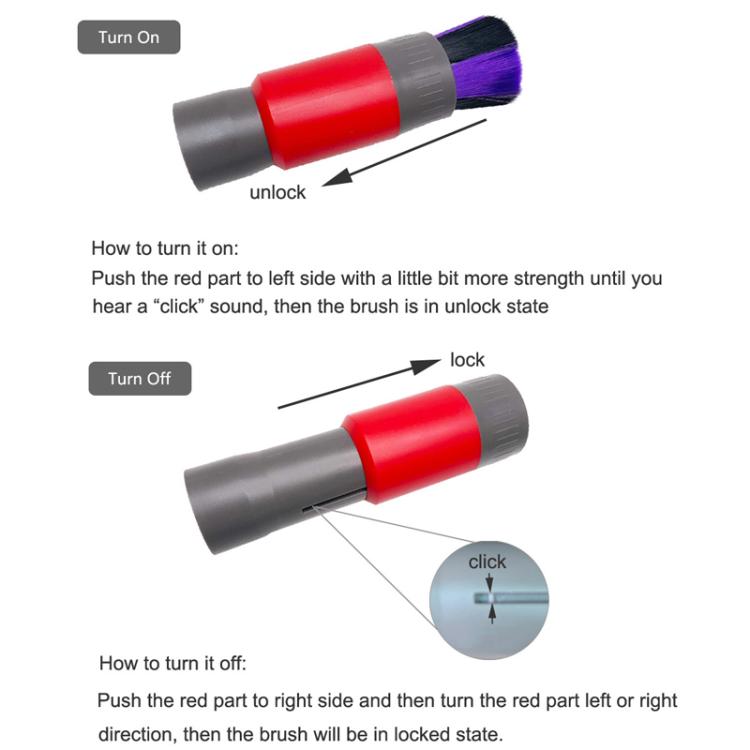32mm Soft Brush+DC Connector Vacuum Cleaner Dusting Streak Free Soft Brush Replacement Accessory Set - free shipping - PMc TechLife - Order now!
