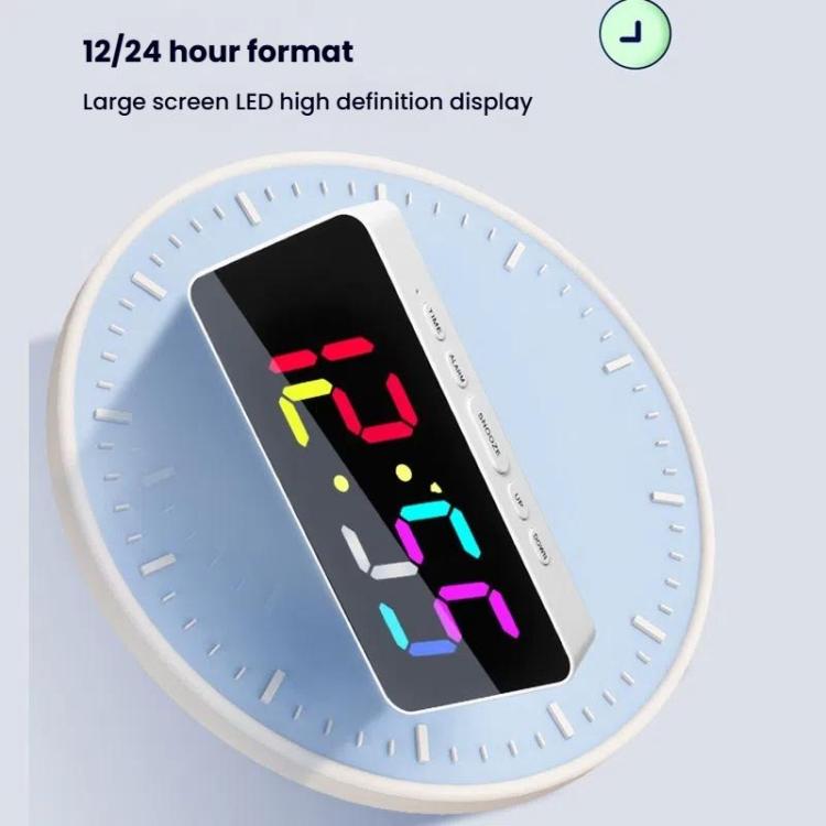 11 Colors Dynamic RGB Digital Alarm Clock 12/24H 6 Levels Brightness 2 Alarms Table Clock(Black Shell) - Alarm Clocks by PMc TechLife | Online Shopping South Africa | PMc TechLife | Buy Now Pay Later Mobicred