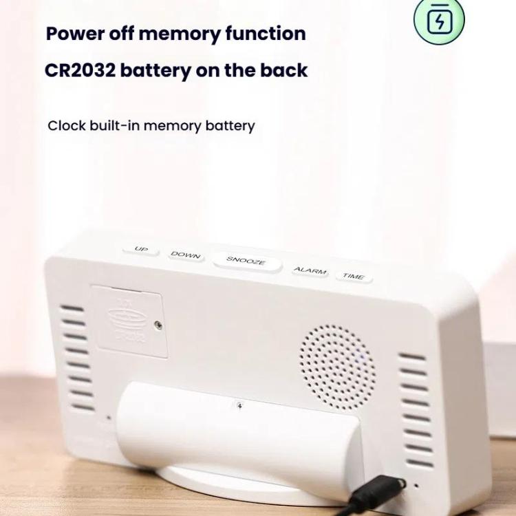 11 Colors Dynamic RGB Digital Alarm Clock 12/24H 6 Levels Brightness 2 Alarms Table Clock(White Shell) - Alarm Clocks by PMc TechLife | Online Shopping South Africa | PMc TechLife | Buy Now Pay Later Mobicred