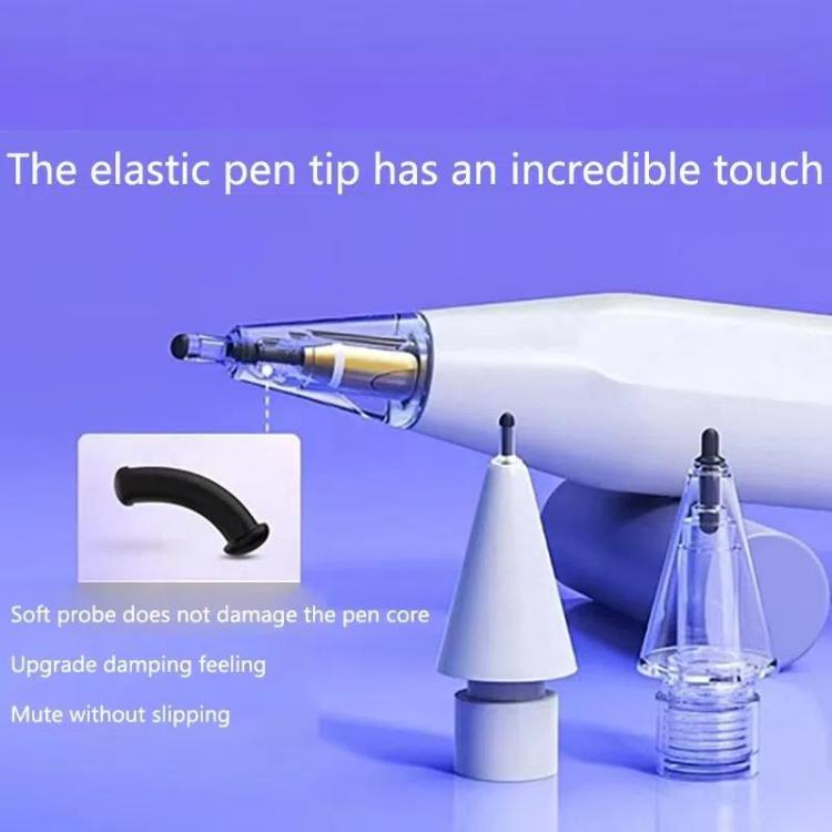For Apple Pencil 2 / 1 Elastic Tip Soft Probe Silent Replacement Nib, Spec: HB White - Pencil Accessories by PMc TechLife | Online Shopping South Africa | PMc TechLife | Buy Now Pay Later Mobicred