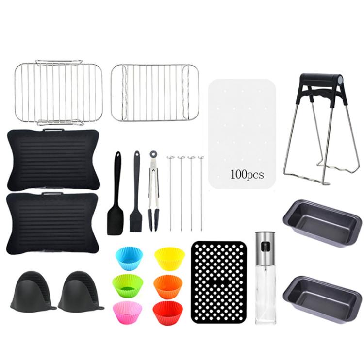 25 In 1 Air Fryer Accessories Set Airfryer Mold Liner Reusable Oven Grill Baking Rack - free shipping - PMC TechLife - Order now!