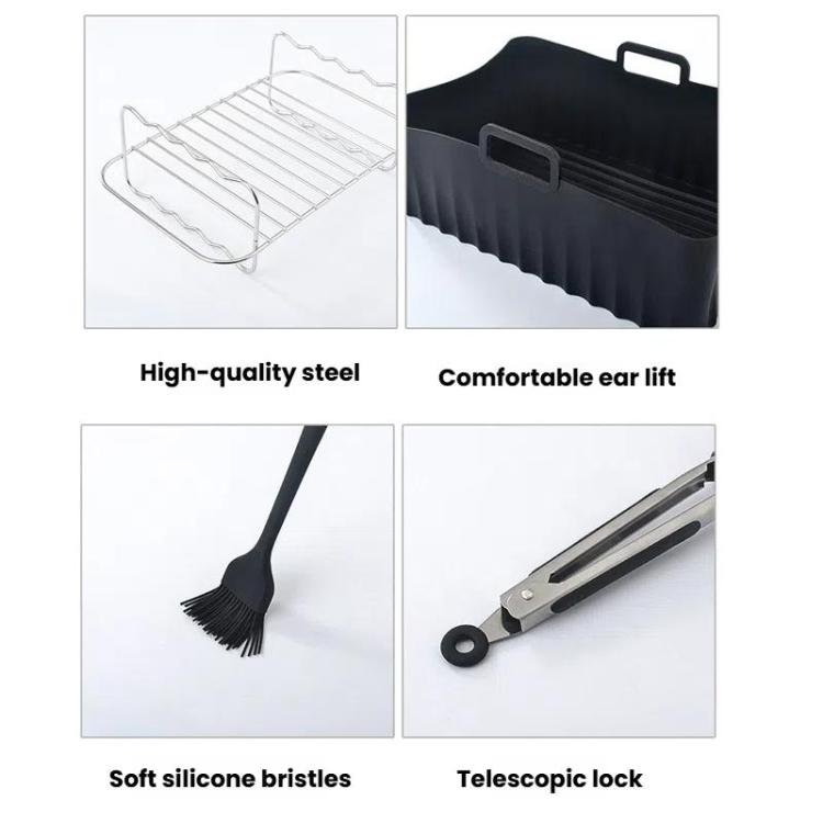25 In 1 Air Fryer Accessories Set Airfryer Mold Liner Reusable Oven Grill Baking Rack - free shipping - PMC TechLife - Order now!