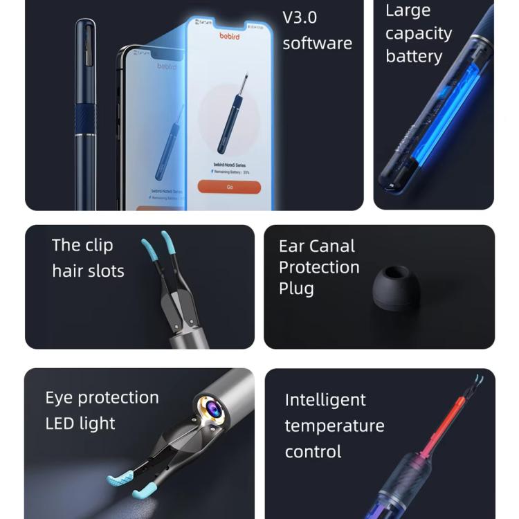 Bebird Note5 Pro Visual Ear Scoop Ear Picking Tool Cleaning Set(White) - free shipping - PMC TechLife - Order now!