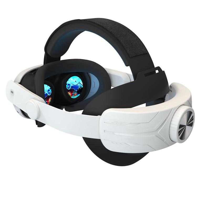For Meta Quest 3 / 3S Adjustable Headband No Face Pressure VR Head Strap Accessories(Black White) - VR Accessories by PMc TechLife | Online Shopping South Africa | PMc TechLife | Buy Now Pay Later Mobicred