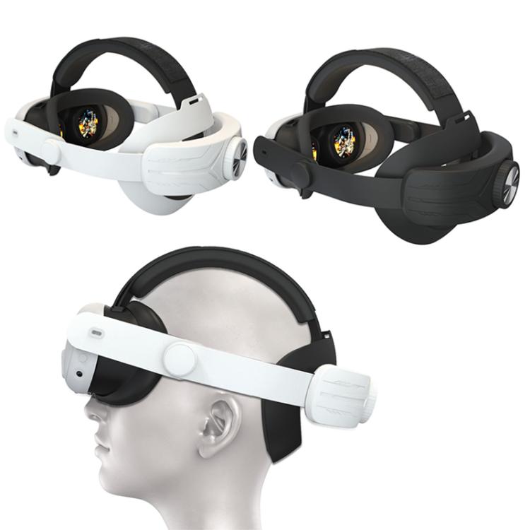 For Meta Quest 3 / 3S Adjustable Headband No Face Pressure VR Head Strap Accessories(Black White) - VR Accessories by PMc TechLife | Online Shopping South Africa | PMc TechLife | Buy Now Pay Later Mobicred