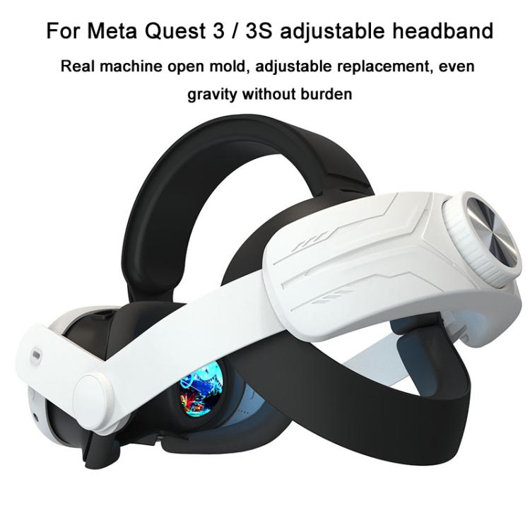 For Meta Quest 3 / 3S Adjustable Headband No Face Pressure VR Head Strap Accessories(White) - free shipping - PMc TechLife - Order now!