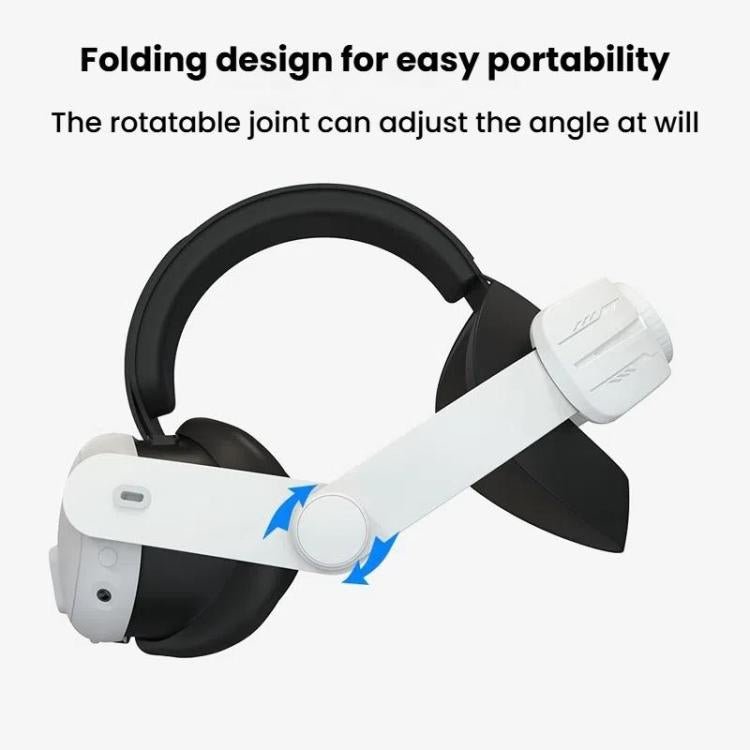 For Meta Quest 3 / 3S Adjustable Headband No Face Pressure VR Head Strap Accessories(Black White) - VR Accessories by PMc TechLife | Online Shopping South Africa | PMc TechLife | Buy Now Pay Later Mobicred