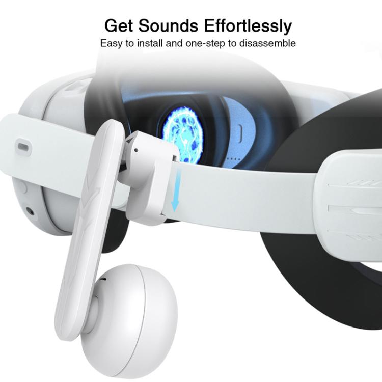 For Meta Quest 2 / 3 Independent Headphones Headband High Sound Speaker VR Accessory(White) - VR Accessories by PMC TechLife | Online Shopping South Africa | PMC TechLife | Buy Now Pay Later Mobicred