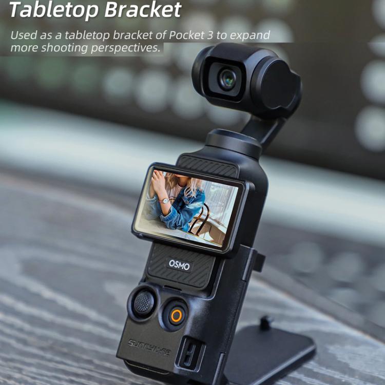 For DJI Osmo Pocket 3 Sunnylife OP3-ZJ761 Magnetic Stand Base Angle Adjustable Multi-functional Desktop Stand Accessories(Black) - free shipping - PMC TechLife - Order now!