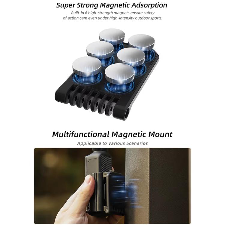 For DJI Osmo Pocket 3 Sunnylife OP3-ZJ761 Magnetic Stand Base Angle Adjustable Multi-functional Desktop Stand Accessories(Black) - free shipping - PMC TechLife - Order now!