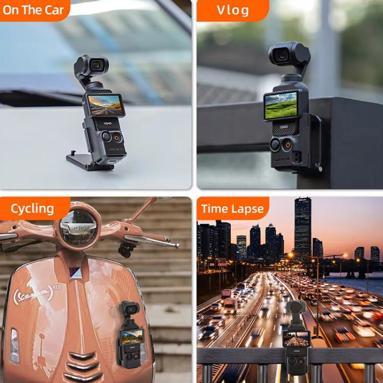 For DJI Osmo Pocket 3 Sunnylife OP3-ZJ761 Magnetic Stand Base Angle Adjustable Multi-functional Desktop Stand Accessories(Black) - free shipping - PMC TechLife - Order now!