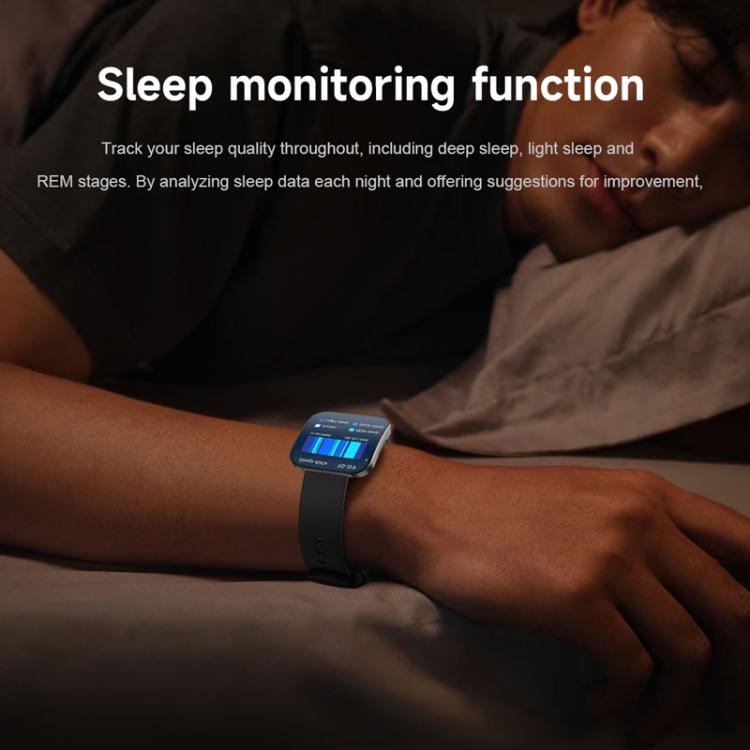 QS08 1.85 Inch Full-Screen Smart Watch with Real-Time Heart Rate/Blood Glucose/Blood Oxygen Monitor, SOS Alert, Sleep Tracking(Pink) - free shipping - PMC TechLife - Order now!