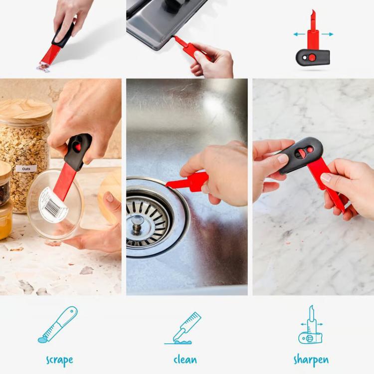 2 In 1 Cleaning Scraper Sticker Tool Household Cleaning Scrubber(Blue) - free shipping - PMC TechLife - Order now!