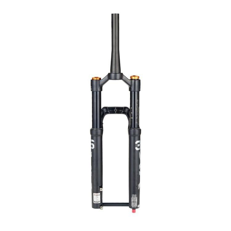 KRSEC XR36 Front Fork Straight Taper Tube Barrel Axle Mountain Bike Wire Damping Forks, Size: 27.5 inch(Black) - free shipping - PMc TechLife - Order now!
