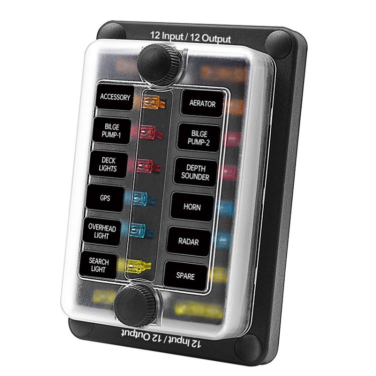 One In And One Out 12-Way Fuse Box LED Indicator With Sticker(ZH-1704B2) - Fuse by PMc TechLife | Online Shopping South Africa | PMc TechLife | Buy Now Pay Later Mobicred