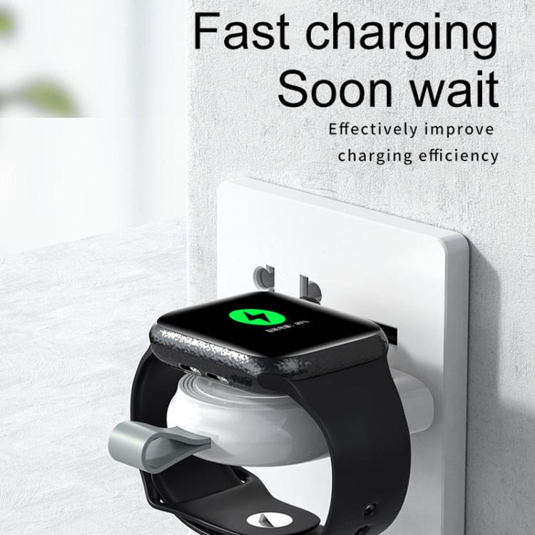 For Apple Watch 1/2/3/4/5/6/7/8/9/10/SE Portable Magnetic Wireless Charger Type-C Smart Wireless Charger(White) - Charger / Holder by PMC TechLife | Online Shopping South Africa | PMC TechLife | Buy Now Pay Later Mobicred