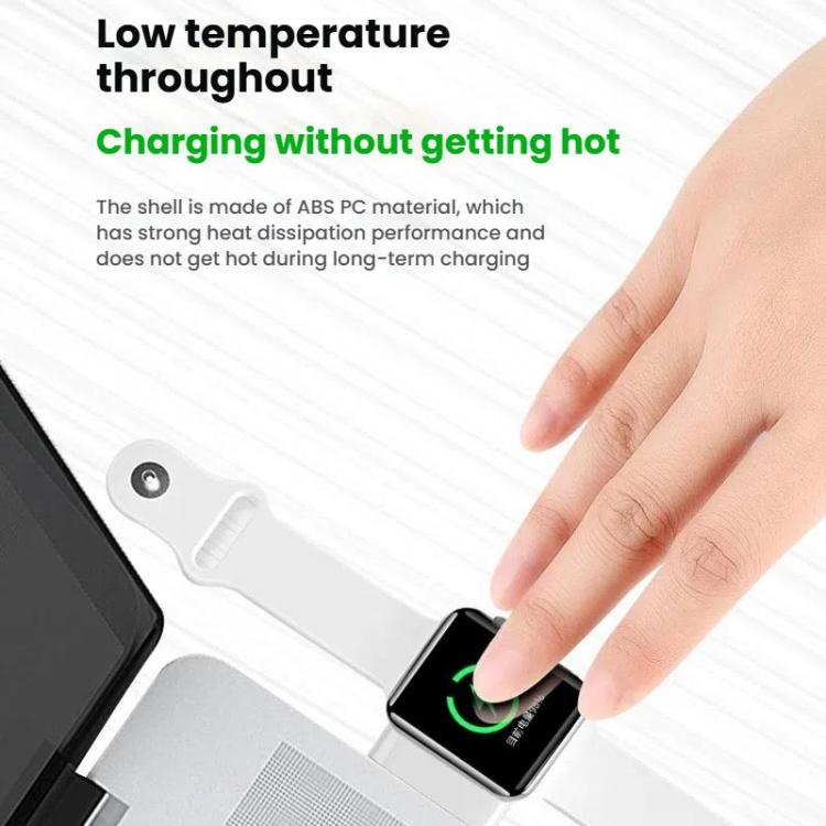 For Apple Watch 1/2/3/4/5/6/7/8/9/10/SE Portable USB Magnetic Wireless Charger(White) - Charger / Holder by PMC TechLife | Online Shopping South Africa | PMC TechLife | Buy Now Pay Later Mobicred