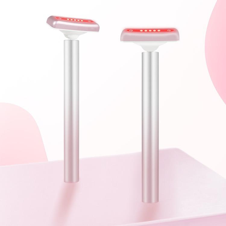 Red Light Facial Wand Eye Neck Massager With Vibrating for Lifting, Dark Circle Reduction(Gradient Pink) - free shipping - PMC TechLife - Order now!