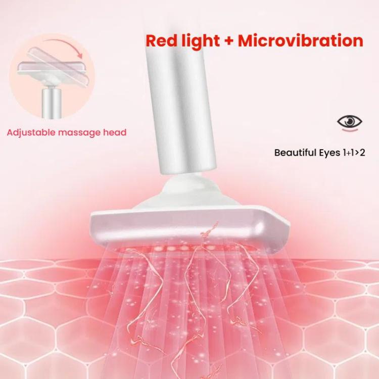 Red Light Facial Wand Eye Neck Massager With Vibrating for Lifting, Dark Circle Reduction(Fairy Pink) - free shipping - PMC TechLife - Order now!