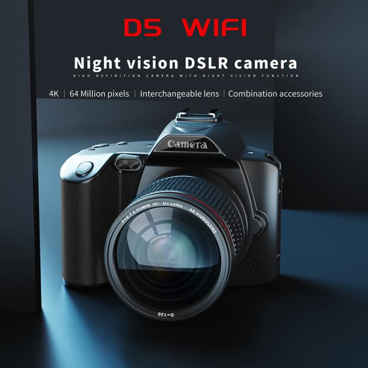 D5 HD WiFi Digital Camera 64MP Dual Camera Night Vision Photography Video DV Standard White - Video Cameras by PMc TechLife | Online Shopping South Africa | PMc TechLife | Buy Now Pay Later Mobicred