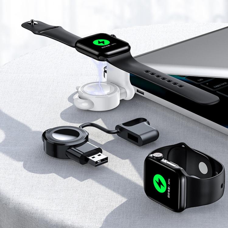 For Apple Watch 1/2/3/4/5/6/7/8/9/10/SE Magnetic Wireless Charger Mini Portable Smart Charger(Black) - Charger / Holder by PMC TechLife | Online Shopping South Africa | PMC TechLife | Buy Now Pay Later Mobicred