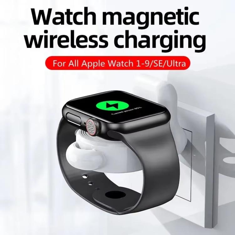 For Apple Watch 1/2/3/4/5/6/7/8/9/10/SE Magnetic Wireless Charger Mini Portable Smart Charger(Black) - Charger / Holder by PMC TechLife | Online Shopping South Africa | PMC TechLife | Buy Now Pay Later Mobicred