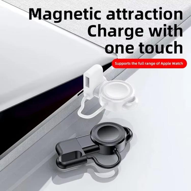 For Apple Watch 1/2/3/4/5/6/7/8/9/10/SE Magnetic Wireless Charger Mini Portable Smart Charger(Black) - Charger / Holder by PMC TechLife | Online Shopping South Africa | PMC TechLife | Buy Now Pay Later Mobicred