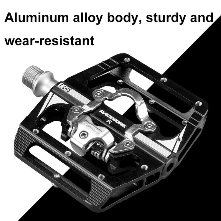 RACEWORK M215 Bicycle Lock Pedal To Flat Pedal Aluminum Alloy SPD Clipless Pedal(Titanium-color) - free shipping - PMc TechLife - Order now!