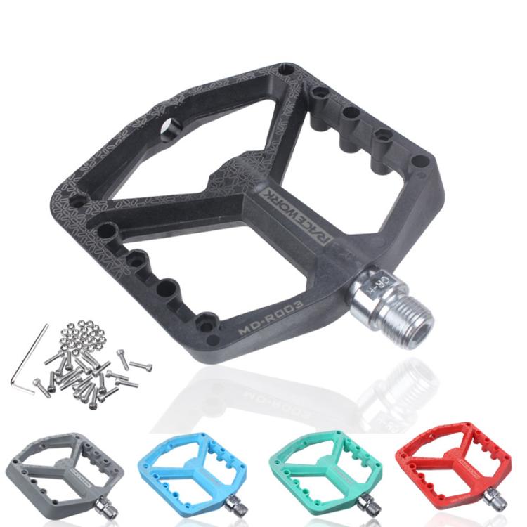 RACEWORK RK579 1pair Bicycle Wide Anti-slip Bearing Pedal Nylon Pedal(Gray) - free shipping - PMc TechLife - Order now!