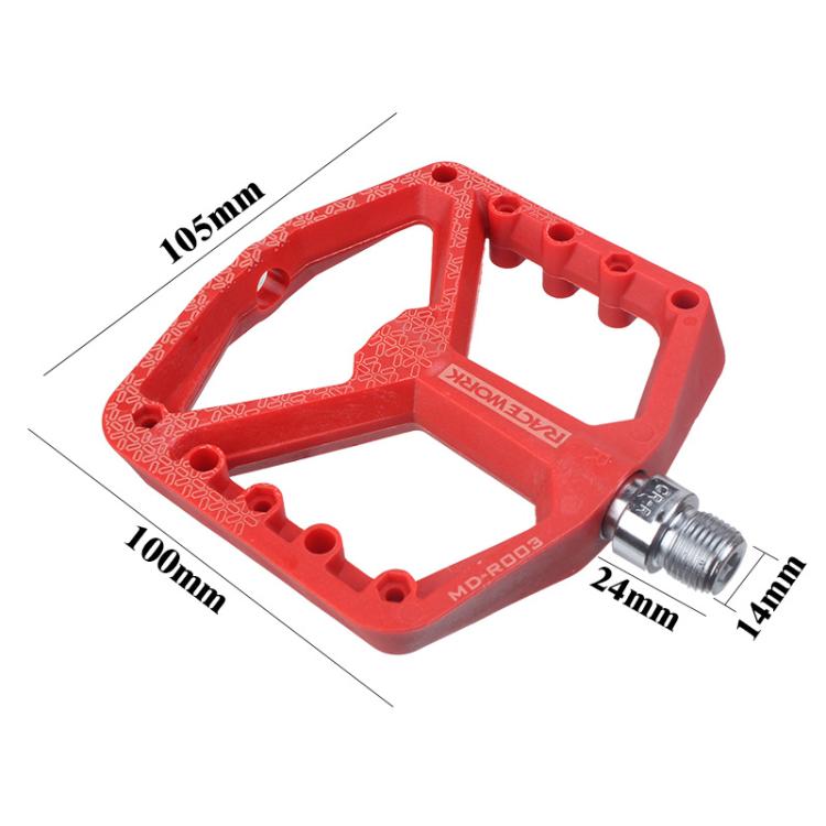 RACEWORK RK579 1pair Bicycle Wide Anti-slip Bearing Pedal Nylon Pedal(Cyan) - free shipping - PMc TechLife - Order now!