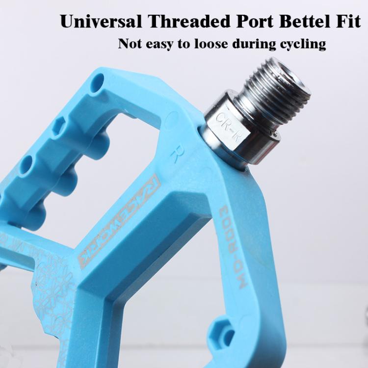 RACEWORK RK579 1pair Bicycle Wide Anti-slip Bearing Pedal Nylon Pedal(Cyan) - free shipping - PMc TechLife - Order now!
